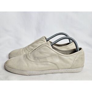 Frye Mindy Off White Leather Walking Casual Slip On Shoes Womens Size 10M